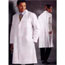 LANDAU Full-Length 100% Cotton Lab Coat with Knot Buttons