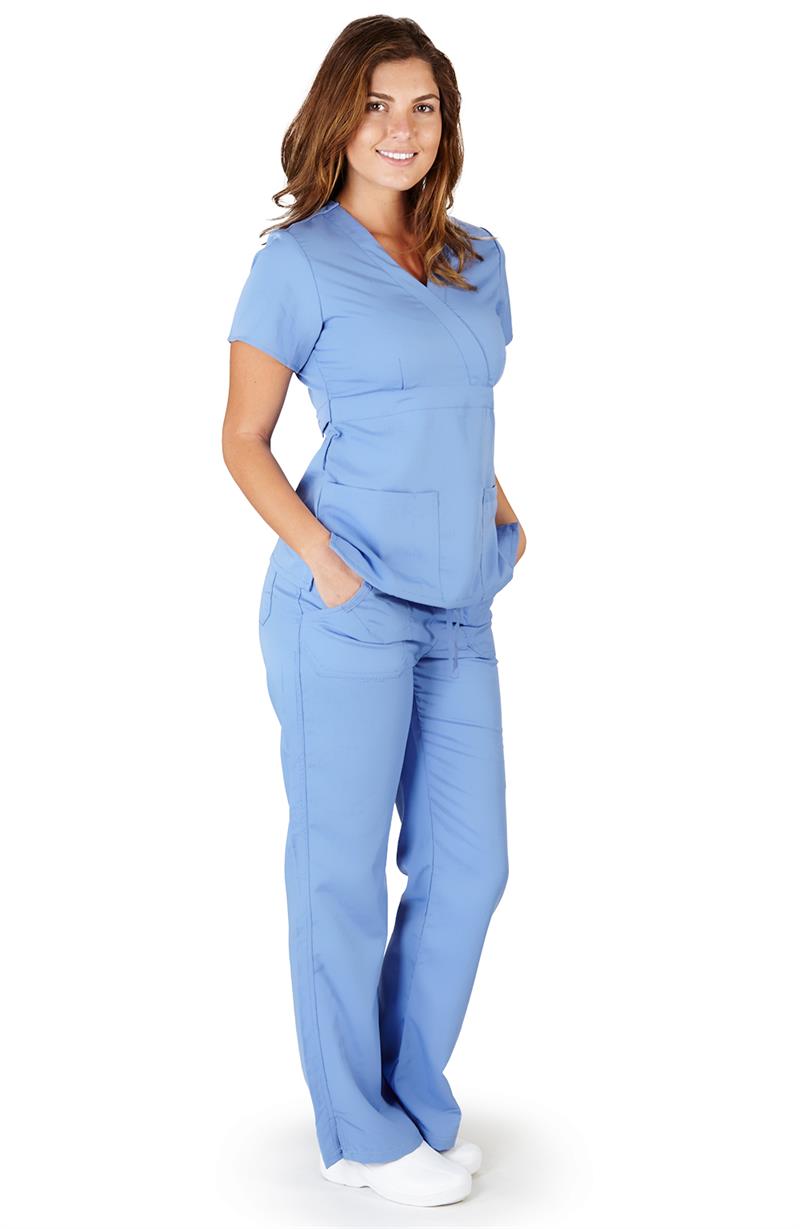 Natural Uniforms ULTRASOFT MOCK WRAP SCRUB TOP (STYLE 8115)