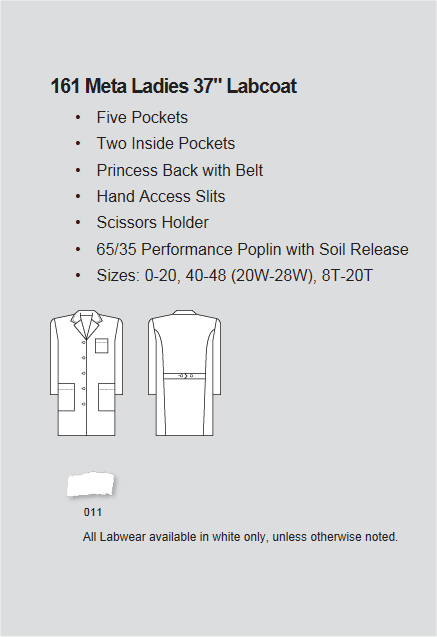 Meta Lab Coat Size Chart